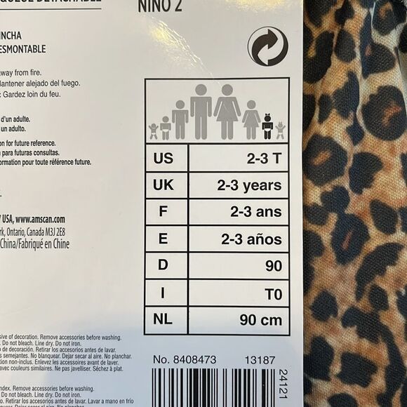 Leopard Print Cat Costume for Kids - Picture 4 of 6